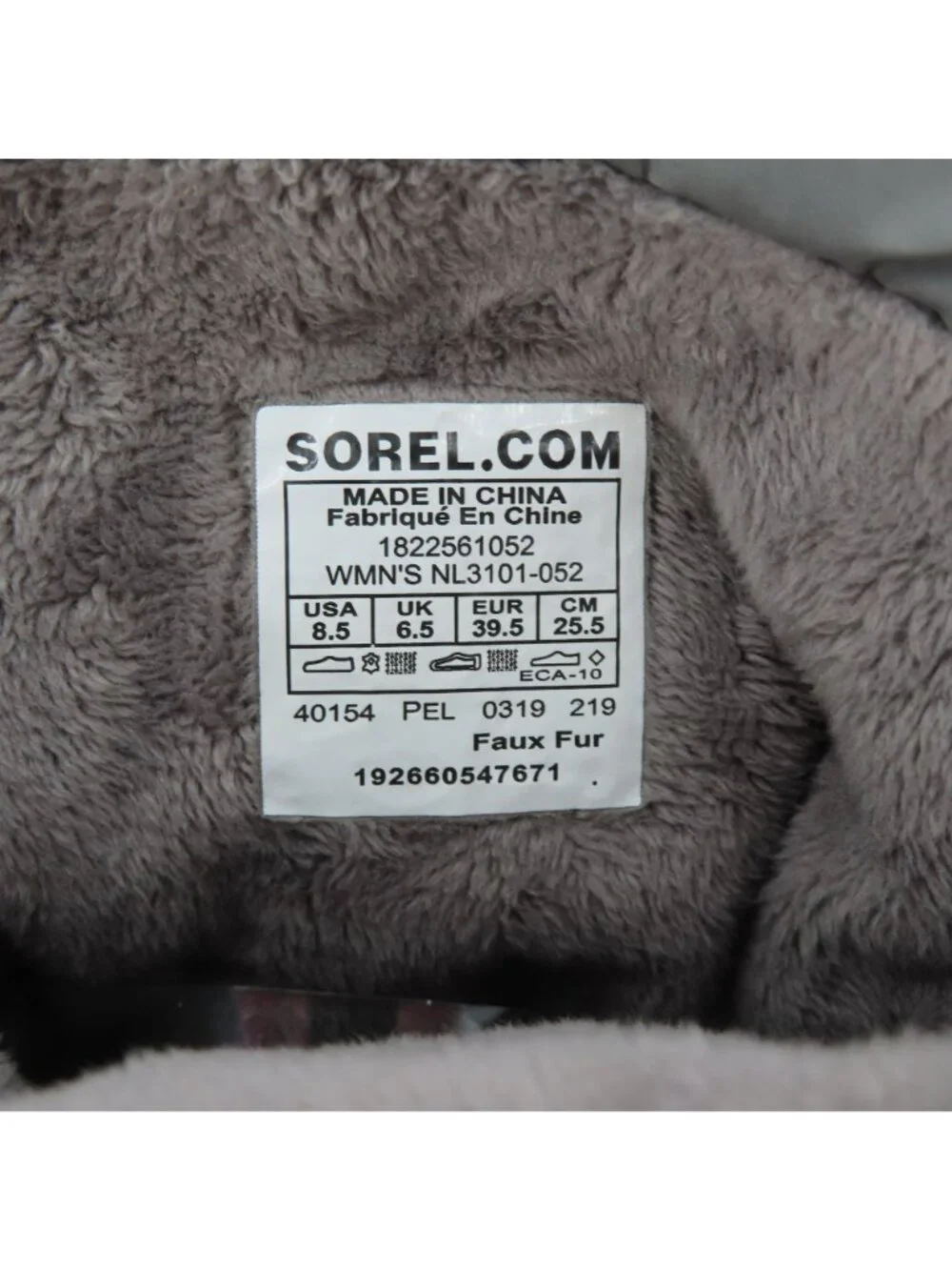 Sorel Women 8.5 Kinetic Lace up Boot Quarry Gray NL3101-052 Winter Waterproof